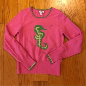 White label Lilly cashmere seahorse sweater